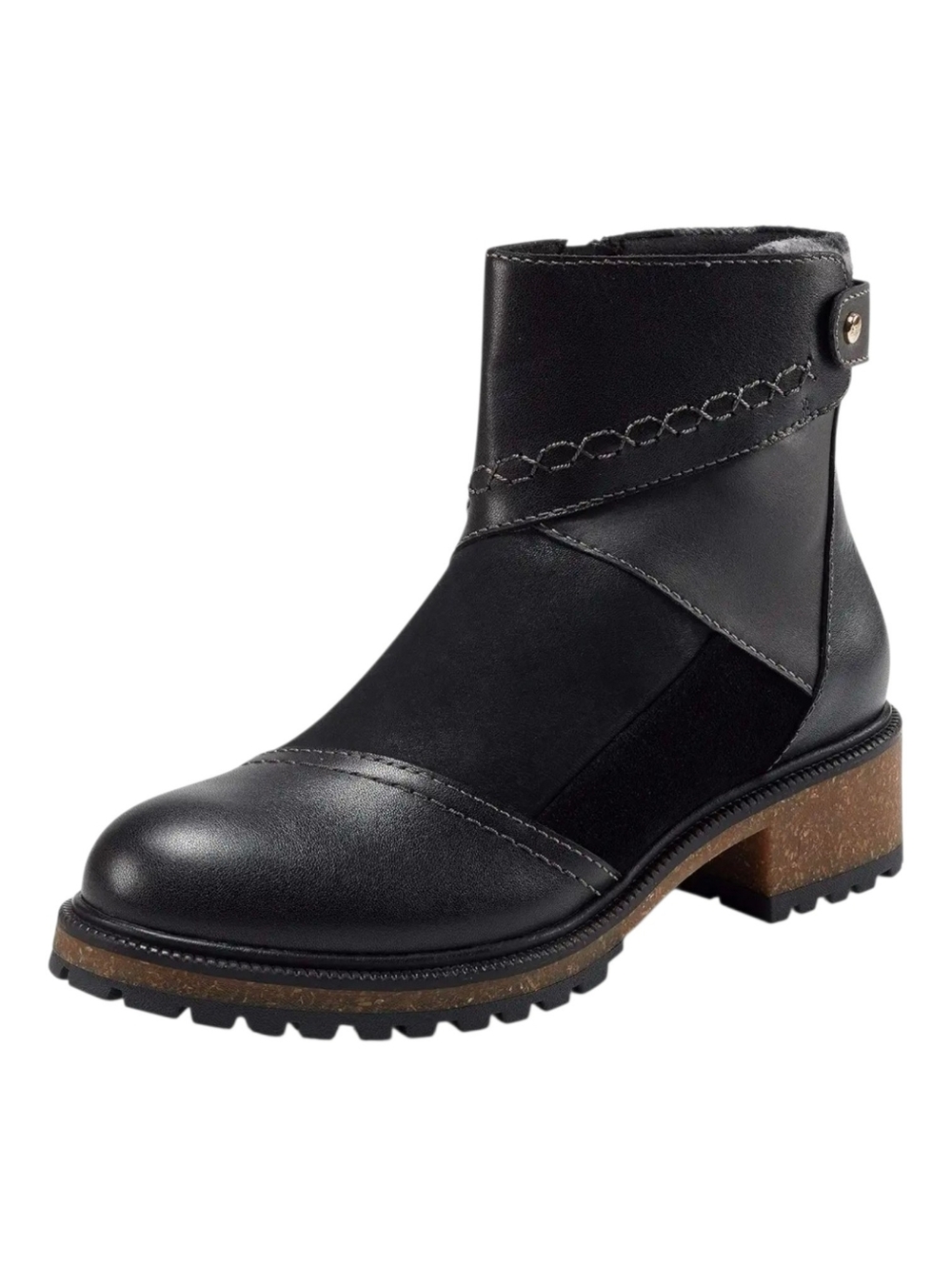 Earth Elements Women Taylen Bootie Leather Suede Chelsea Boots Black Size 12